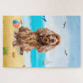 Puzzle Chien Cocker Spaniel sur la plage (Horizontal)