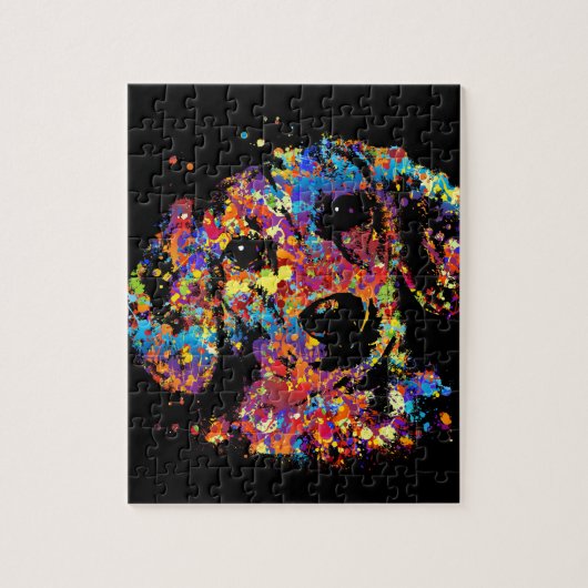 Puzzle Chien coloré de teckel - Doxie (Vertical)