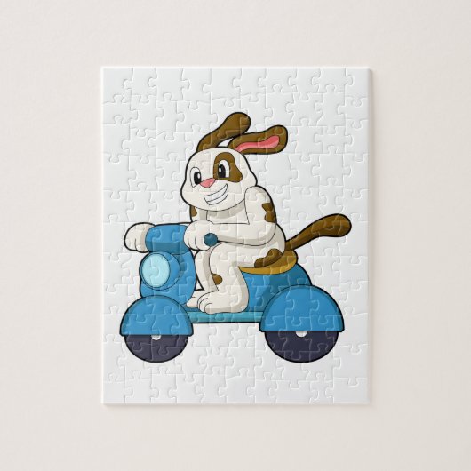 Puzzle Chien comme Biker avec Scooter.PNG (Vertical)