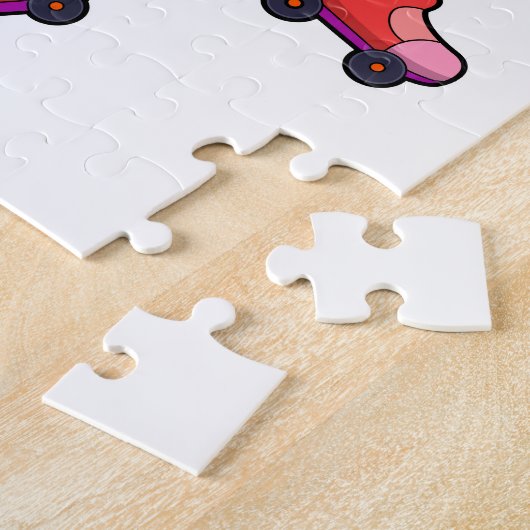 Puzzle Chien comme Patineur en ligne avec Patins en ligne (Côté)