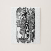 Puzzle Chien courant art animal antique illustration vict (Vertical)