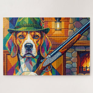 Puzzle Chien courant Beagle Pop Art – Chien de chasse mod