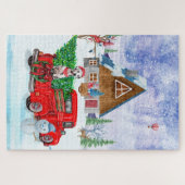 Puzzle Chien dalmate en livraison de Noël Camion Neige (Horizontal)