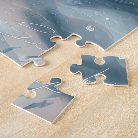 Puzzle Chien dalmate équitation moto Noël (Côté)