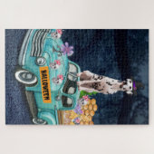 Puzzle Chien dalmate Halloween Camion Effrayant Nuit (Horizontal)