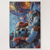 Puzzle Chien Dalmatien Noël Festif (Vertical)