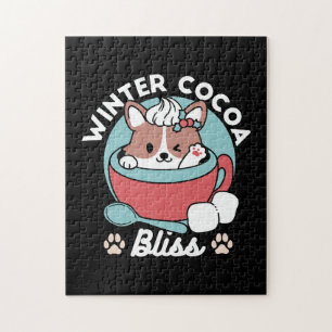 Puzzle Chien dans la Mug Festive pour Vibes de vacances -