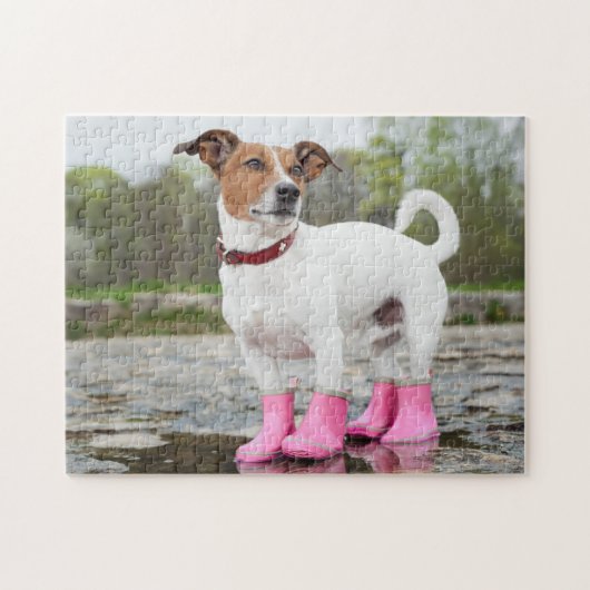Puzzle Chien Dans La Pluie (Horizontal)