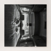 Puzzle Chien dans le lit d'un camping-car (Horizontal)
