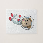 Puzzle Chien dans l'espace en costume (Horizontal)