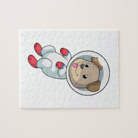 Puzzle Chien dans l'espace en costume (Horizontal)