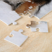 Puzzle Chien de berger australien dans la neige (Côté)