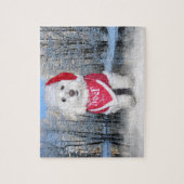 Puzzle Chien de Bichon Frise de Noël (Vertical)