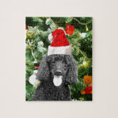 Puzzle Chien de caniche sapin de Noël Snowman Red Santa C (Vertical)