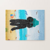Puzzle Chien de caniche sur la plage (Horizontal)