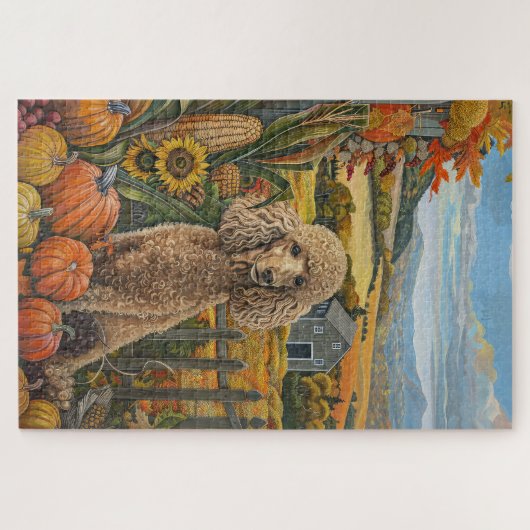 Puzzle Chien de canicule moisson d'automne Thanksgiving (Horizontal)