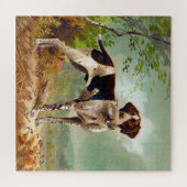Puzzle Chien de chasse avec oiseau dans la bouche (Horizontal)