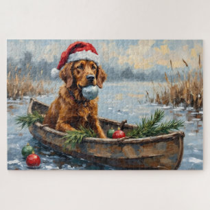 Puzzle Chien de chasse de Noël Retriever de la baie de Ch