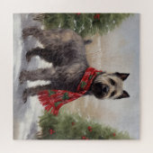 Puzzle Chien de Chesapeake à Noël de neige (Horizontal)