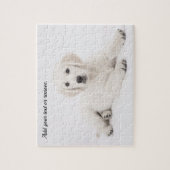 Puzzle Chien de chiot retraqueur de portraits personnalis (Vertical)