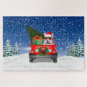 Puzzle Chien de Corgi avec cadeaux de Noël