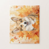 Puzzle Chien de Corgi mou/Automne/Automne/Automne (Vertical)