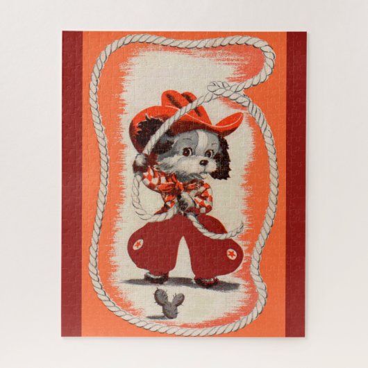 Puzzle chien de cowboy (Vertical)