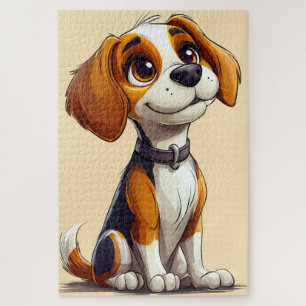 Puzzle Chien de dessin animé mignon meilleur cadeau pour