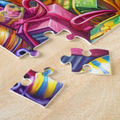 Puzzle Chien de fête coloré (Côté)