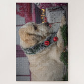Puzzle Chien de laboratoire mignon Noël (Vertical)