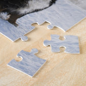Puzzle chien de montagne bernais dans la neige (Côté)