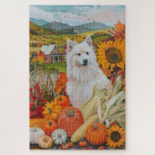Puzzle Chien de Noël américain Récolte d'automne d'Action