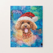 Puzzle Chien de race Caniche Noël (Vertical)