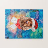 Puzzle Chien de race Cocker Spaniel Anglais Noël (Horizontal)
