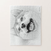 Puzzle Chien de sourire de Shiba Inu (Vertical)