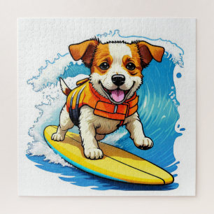 Puzzle Chien de surf