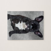 Puzzle Chien de taureau français assis aquarelle peinture (Horizontal)