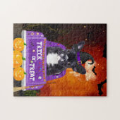 Puzzle Chien de taureau français dans un camion d'Hallowe (Horizontal)