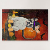 Puzzle Chien de taureau français d'Halloween (Horizontal)