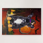 Puzzle Chien de taureau français d'Halloween (Horizontal)