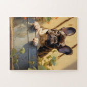 Puzzle Chien de taureau français se cache et cherche (Horizontal)