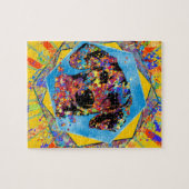 Puzzle Chien de teckel - médias mélangés abstraits de (Horizontal)