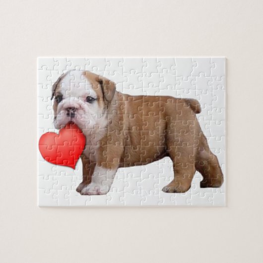 Puzzle Chien de Valentine (Horizontal)