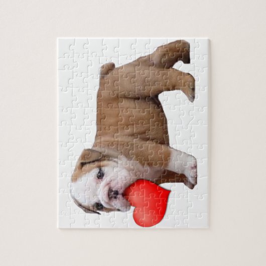 Puzzle Chien de Valentine (Vertical)