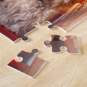 Puzzle Chien de Westie se reposant sur les escaliers, (Côté)