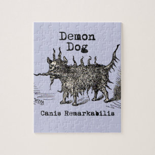 Puzzle Chien Démon Vintage Drôle Mignon