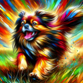 Puzzle Chien d'Espagne tibétain Portrait d'art acrylique