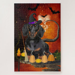 Puzzle Chien d'Halloween Dachshund