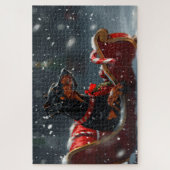 Puzzle Chien Doberman Noël Fête (Vertical)
