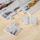 Puzzle Chien du Labrador noir sur la plage (Côté)